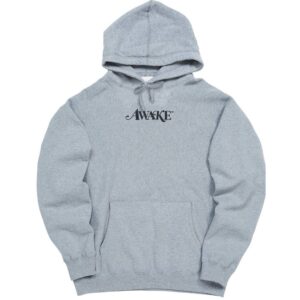 Awake Classic Logo Sweat à capuche gris chiné rose 285524