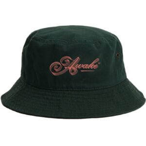 Panama Awake Ribbon Script Logo Bob Chapeau Vert Foncé Bleu 285506