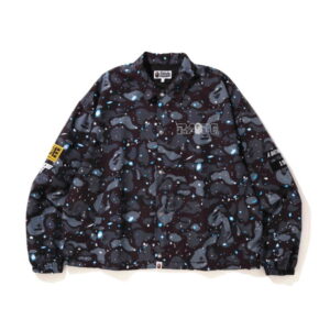 BAPE Relaxed Space Camo Coach Veste Noir Blanc 273946