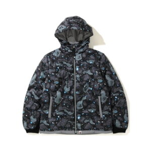 Doudoune BAPE Space Camo Hoodie Doudoune Noir Noir 273874