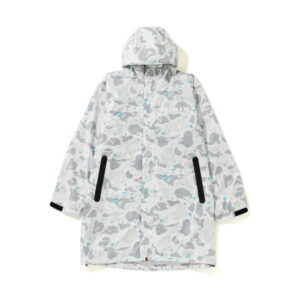 Veste à capuche longue BAPE Space Camo Blanc Blanc 273809