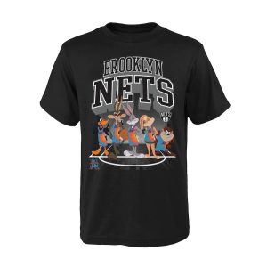T-shirt Brooklyn Nets Tunes On Court – Jeune Blanc 271589
