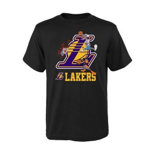 T-shirt Warmin' Up des Lakers de Los Angeles - Jeune Noir 272130