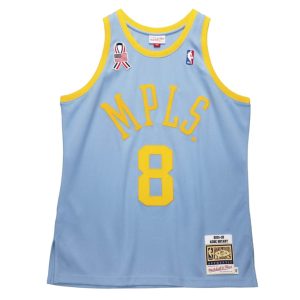 Mitchell & Ness Kobe Bryant MPLS Lakers Hardwood Classics Maillot de basket-ball 2001-02 NBA Maillot authentique Bleu 273702