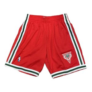 Mitchell & Ness Milwaukee Bucks Hardwood Classics Throwback Swingman NBA Short Rouge 278142