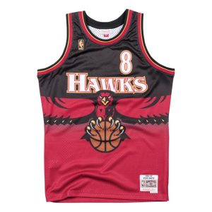 Mitchell & Ness Steve Smith Atlanta Hawks Hardwood Classics Throwback NBA Swingman Maillot Noir 273302