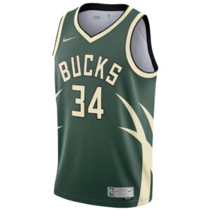 Maillot de basket-ball Nike Giannis Antetokounmpo Milwaukee Bucks 2021 édition gagnée NBA Swingman Jersey crème 277948