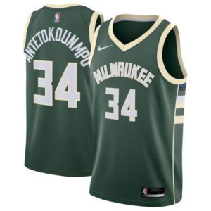 Maillot de basket-ball Nike Giannis Antetokounmpo Milwaukee Bucks 2021 Icon Edition NBA Swingman Jersey marron 278513