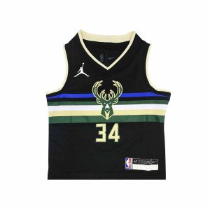 Nike Giannis Antetokounmpo Milwaukee Bucks Maillot de basket-ball 2021 Statement Edition Maillot NBA pour tout-petits Jaune 278744