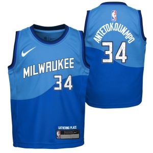 Nike Giannis Antetokounmpo Milwaukee Bucks City Edition Maillot NBA pour bébé Vert 276888