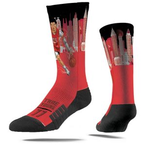 Strideline Trae Young Atlanta Hawks Super Hero Premium Full Sub Chaussettes Noir/Rouge 273697