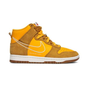 Baskets Wmns Nike Dunk High Première Utilisation Université Or Rouge DH6758 700