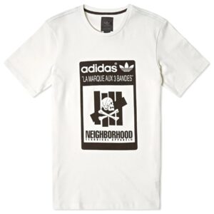 T-shirt adidas Neighborhood Undefeated Logo Blanc Blanc/Noir 270504