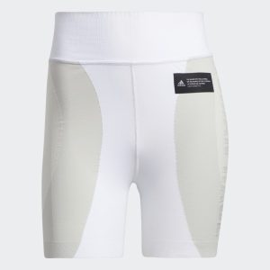 Short de motard adidas Pharrell Williams 18GG pour femme blanc blanc 269008