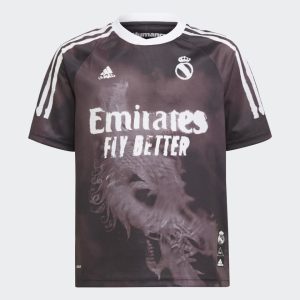 Maillot adidas Real Madrid Human Race Enfants Noir/Blanc Bleu 264659