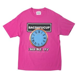 T-Shirt éveillé BACDAFUCUP Tee Magenta Blanc 292264