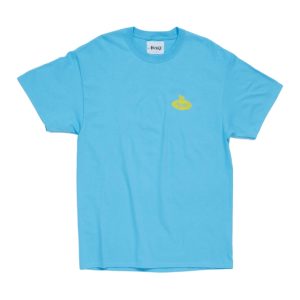T-shirt Awake Bulldog Bleu Clair Orange 291690