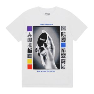 Awake Down The Block Tee Blanc Bleu 293289