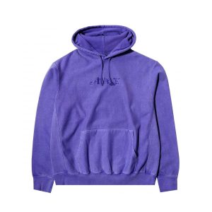 Sweat à capuche avec logo brodé Awake Violet Orange 287515