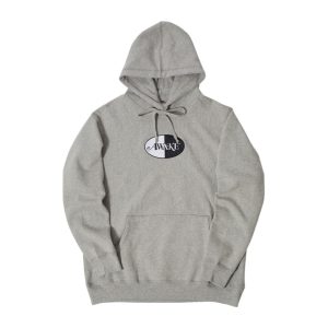 Sweat à capuche avec patch logo fendu brodé Awake Gris chiné Gris 291293