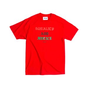 T-shirt Awake Égalité et Justice Rouge Blanc 291237
