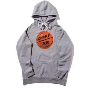 Awake Hoop Sweat à capuche gris chiné vert 292238