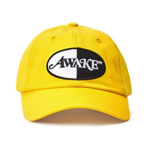 Casquette de baseball Awake Logo Patch Hat jaune vert 291311