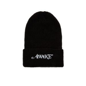 Awake Loose Gauge Classic Logo Bonnet Noir Crème 287349