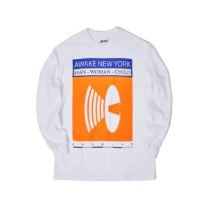Awake Homme Femme Enfant L/S Tee Blanc Blanc 291468