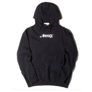 Sweat à capuche avec logo en feuille métallique Awake Noir Orange 287354