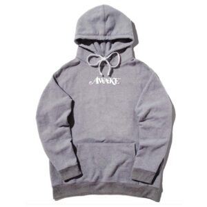 Sweat à capuche avec logo en feuille métallique Awake Gris Orange 287461