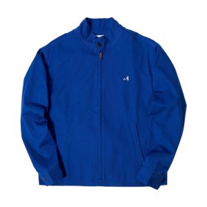 Awake Split Logo Harrington Patch Veste Bleu Crème 291671