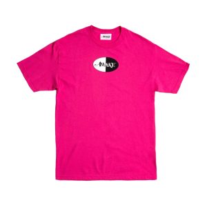 T-shirt Awake Split Logo Magenta Noir 291486