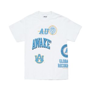 Awake University Tee Blanc Noir 291533