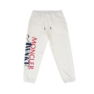 Awake x Moncler Pantalon de survêtement décontracté Blanc Vert 291114