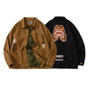 BAPE Tiger Head Veste Noir/Marron Blanc 303402