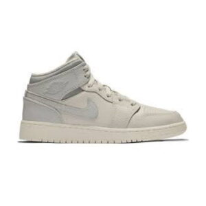 Air Jordan 1 Mid Light Bone Wolf Gris GS Bleu 554725 053