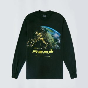 A$AP Worldwide Horizon T-shirt à manches longues noir violet 308465
