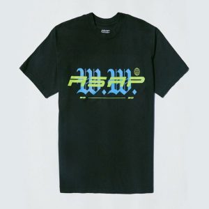 T-shirt A$AP Worldwide Noir Bleu 308444