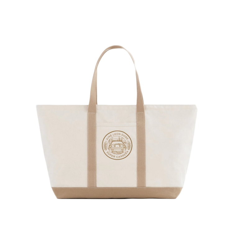 Aime Leon Dore x Porsche 911SC Grille Badge Tote Bag Crème Vert 308692