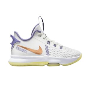 Nike LeBron Witness 5 GS Blanc Clair Zitron Marron CT4629 102