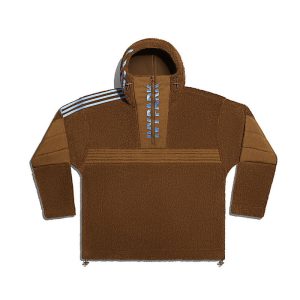 adidas Ivy Park 1/2 Zip Branded Teddy Jacket Sweat à capuche (tous les sexes) Marron sauvage Marron 308285