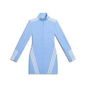Robe adidas Ivy Park 1/2 Zip Latex (grande taille) Bleu clair/Blanc Blanc 308263