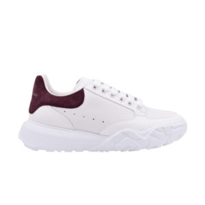 Baskets Alexander McQueen Oversize Court Trainer Blanc Bordeaux 634619 WHZ95 9693