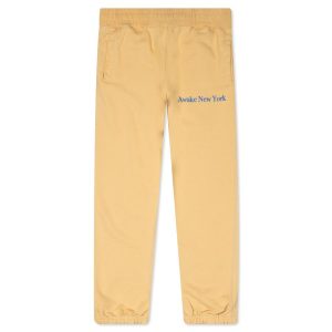 Pantalon de survêtement brodé à panneaux avec logo Awake Classic Outline Moutarde Moutarde 315693