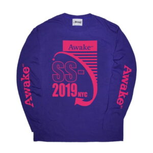 T-shirt à manches longues Awake Turntable violet blanc 316309