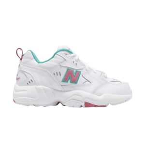 Baskets New Balance 608 Wide Blanc Rose Vert Blanc WX608WT1D