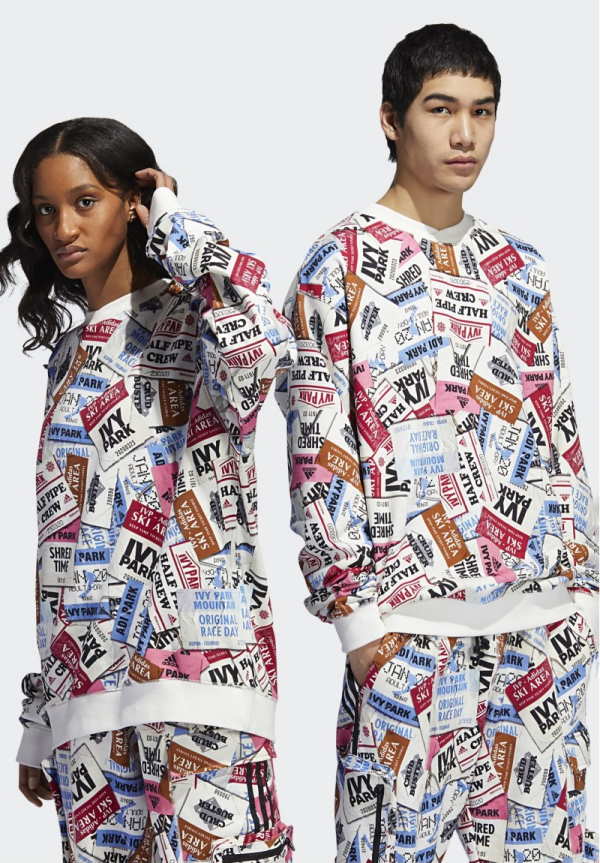 Sweat-shirt adidas Ivy Park Ski Tag Crew (tous les genres) Multicolore Multicolore 316368