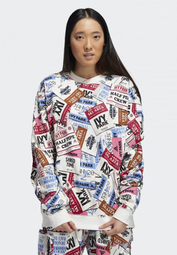 Sweat-shirt adidas Ivy Park Ski Tag Crew (tous les genres) Multicolore Multicolore 316368