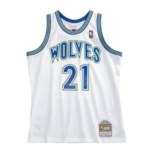 Maillot de basket-ball 1995-96 Mitchell & Ness Kevin Garnett Blanc Minnesota Timberwolves Hardwood Classics Swingman Jersey – Statement Edition Blanc 331330